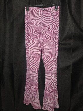 Nasty Gal Marble print flock kick flare pants NWT